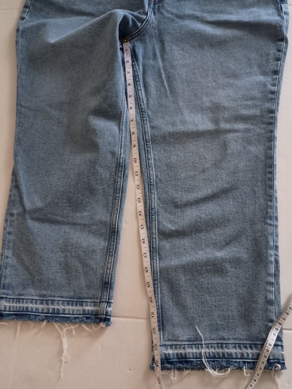 Abercrombie & Fitch Ankle Straight Jeans Ultra High Rise Light Wash Sz 14L (32W) - Picture 13 of 16